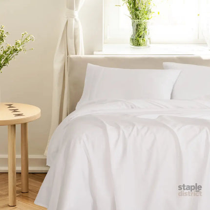 Royal Comfort - Balmain 1000TC Bamboo cotton Sheet Sets (Queen) - White-1951134852657057792