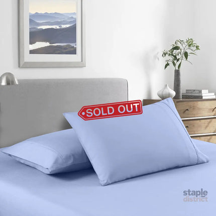 Royal Comfort Bamboo Cooling 2000TC Sheet Set - Double-Light Blue-1951134859753820161
