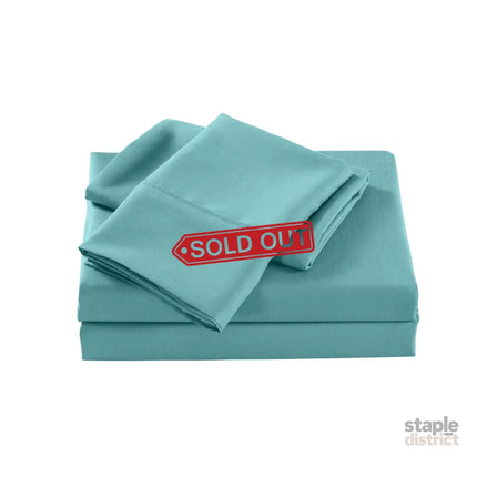 Royal Comfort Bamboo Cooling 2000TC Sheet Set - King Single-Aqua-1951134864979922946