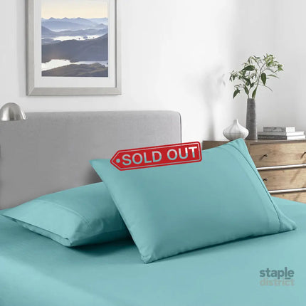 Royal Comfort Bamboo Cooling 2000TC Sheet Set - King Single-Aqua-1951134864979922945