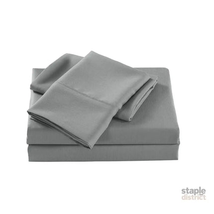 Royal Comfort Bamboo Cooling 2000TC Sheet Set - Single - Mid Grey-1951134883795570690