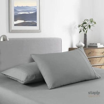 Royal Comfort Bamboo Cooling 2000TC Sheet Set - Single - Mid Grey-1951134883795570689