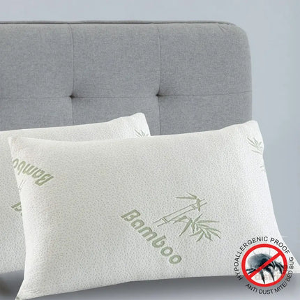 ROYAL COMFORT BAMBOO COVERED MEMORY FOAM PILLOW - 2PK-1951134817148080131