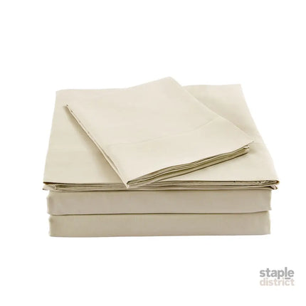 Royal Comfort Blended Bamboo Sheet Set Dark Ivory - Queen-1951134848613748737