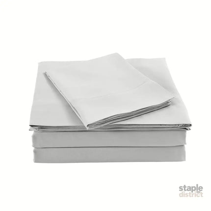 Royal Comfort Blended Bamboo Sheet Set Light Grey - Queen-1951134882059128834