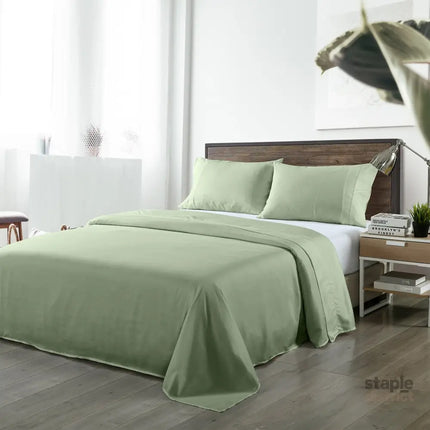 Royal Comfort Blended Bamboo Sheet Set Sage Green - King-1951134882432421888
