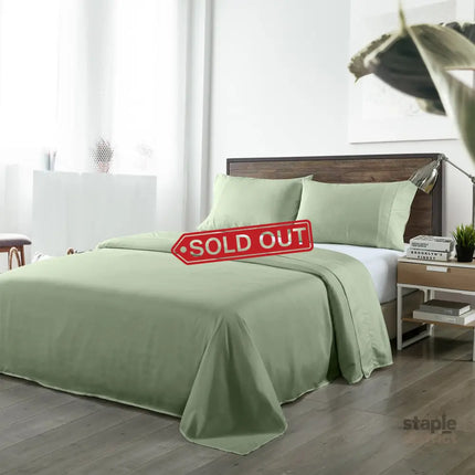 Royal Comfort Blended Bamboo Sheet Set Sage Green - King-1951134882432421888
