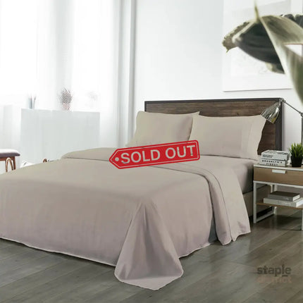Royal Comfort Blended Bamboo Sheet Set Warm Grey - Queen-1951134848815075328