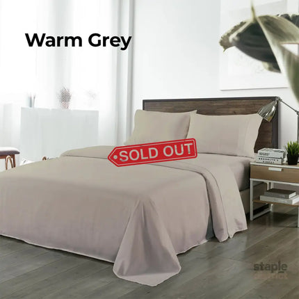 Royal Comfort Blended Bamboo Sheet Set Warm Grey - Queen-1951134848815075332