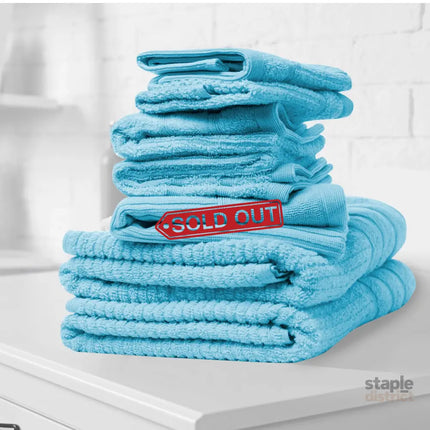 Royal Comfort Eden Egyptian Cotton 600 GSM 8 Piece Towel Pack Aqua-1951134892150624257