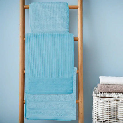 Royal Comfort Eden Egyptian Cotton 600 GSM 8 Piece Towel Pack Aqua-1951134892150624258