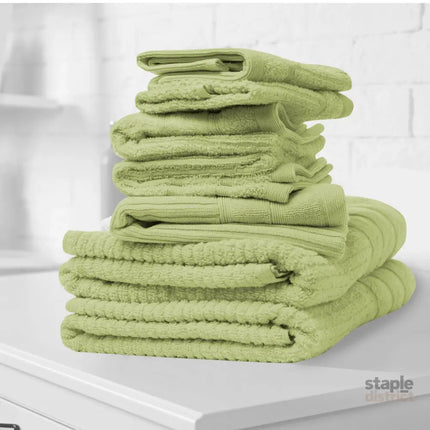 Royal Comfort Eden Egyptian Cotton 600 GSM 8 Piece Towel Pack Spearmint-1951134892335173633
