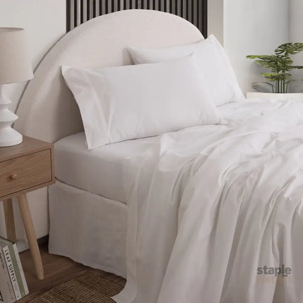 Royal Comfort Vintage Washed 100% Cotton Sheet Set King - White-1951134889655013376