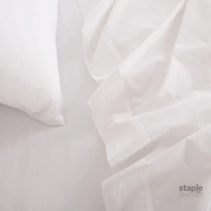 Royal Comfort Vintage Washed 100% Cotton Sheet Set King - White-1951134889655013380
