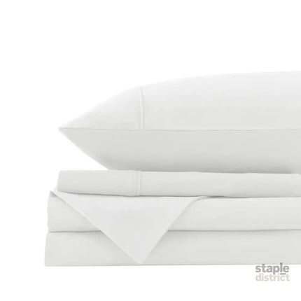 Royal Comfort Vintage Washed 100% Cotton Sheet Set King - White-1951134889655013381