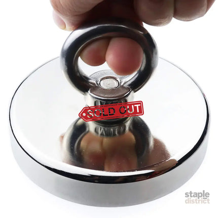Salvage 340KG Recovery Magnet Hook Countersunk Hole Eyebolt Treasure Hunting Fishing - Auto Accessories > 4WD &