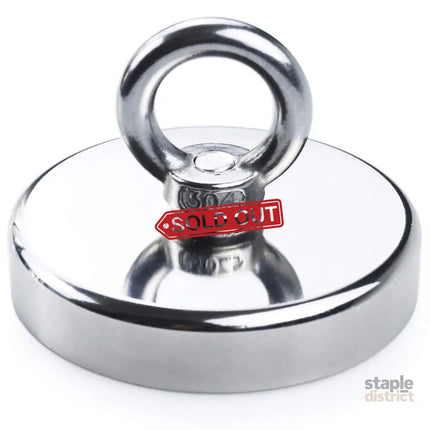 Salvage 340KG Recovery Magnet Hook Countersunk Hole Eyebolt Treasure Hunting Fishing - Auto Accessories > 4WD &