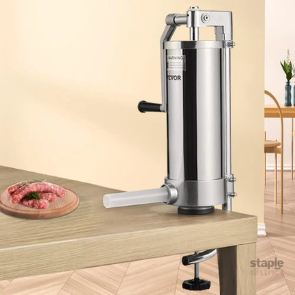 Sausage Stuffer 5LBS/3L Capacity Homemade Sausage Maker Stainless Steel - Appliances > Kitchen Appliances > Speciality