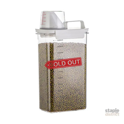 Sealed Household Grain Storage Box Transparent Rice Bucket Kitchen Storage - 1800ml - Commercial > Packaging > Postage
