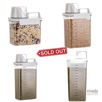 Sealed Household Grain Storage Box Transparent Rice Bucket Kitchen Storage - 1800ml - Commercial > Packaging > Postage