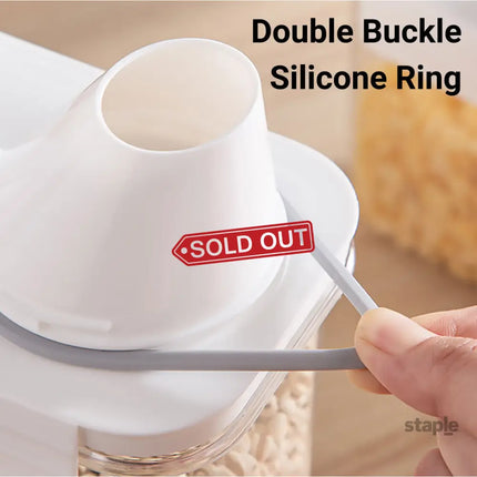 Sealed Household Grain Storage Box Transparent Rice Bucket Kitchen Storage - 2300ml - Commercial > Packaging > Postage