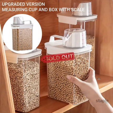 Sealed Household Grain Storage Box Transparent Rice Bucket Kitchen Storage - 2900ml - Commercial > Packaging > Postage