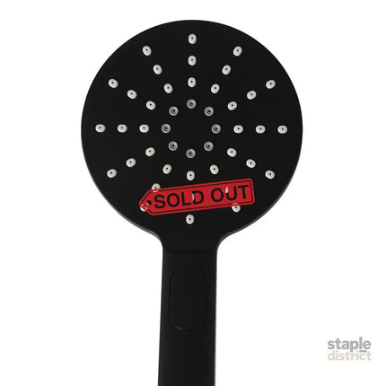 Shower Head High Pressure Set Rain Round Black-2006733239447851011