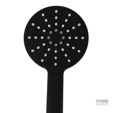 Shower Head High Pressure Set Rain Round Black-2006733239447851011