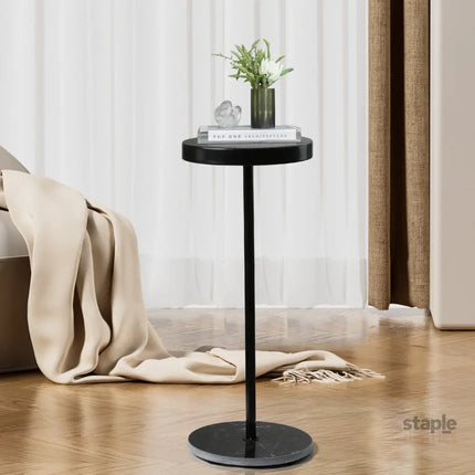 Side Table Round Tabletop Small Lightweight-2018816861885566982