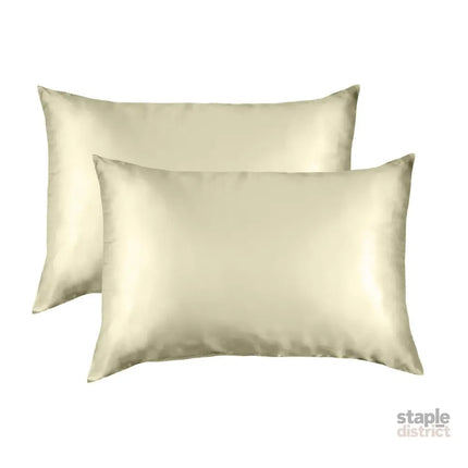 SILK PILLOW CASE TWIN PACK - SIZE: 51X76CM - Sage-1951134814539223044