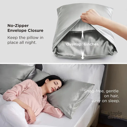 Silk Pillowcase for Hair and Skin Mulberry Silk Pillowcase Soft Breathable Smooth Both Sided Natural Silk Pillowcase