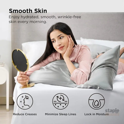 Silk Pillowcase for Hair and Skin Mulberry Silk Pillowcase Soft Breathable Smooth Both Sided Natural Silk Pillowcase
