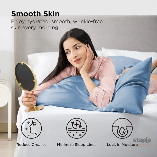Silk Pillowcase for Hair and Skin Mulberry Silk Pillowcase Soft Breathable Smooth Both Sided Natural Silk Pillowcase