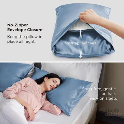 Silk Pillowcase for Hair and Skin Mulberry Silk Pillowcase Soft Breathable Smooth Both Sided Natural Silk Pillowcase