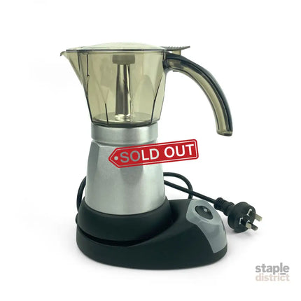 Silver Electric Moka Coffee Maker Espresso Machine Italian Classic 6 Cups Auto Power - Appliances > Kitchen Appliances