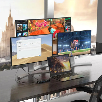 Simplecom CHT814 14-in-1 USB-C 4K Triple Display MST Docking Station with Dual HDMI DP - Electronics > Computers &