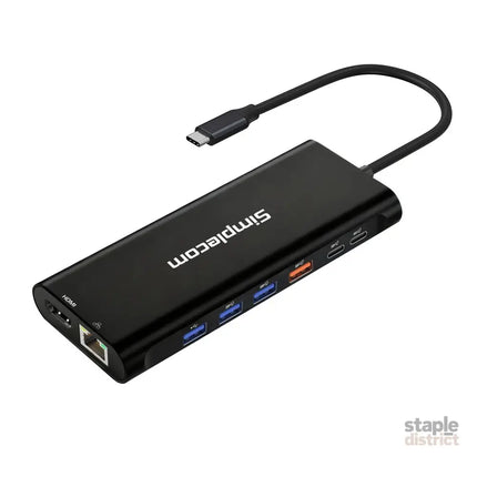 Simplecom CHT814 14-in-1 USB-C 4K Triple Display MST Docking Station with Dual HDMI DP - Electronics > Computers &