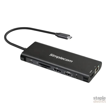 Simplecom CHT814 14-in-1 USB-C 4K Triple Display MST Docking Station with Dual HDMI DP - Electronics > Computers &