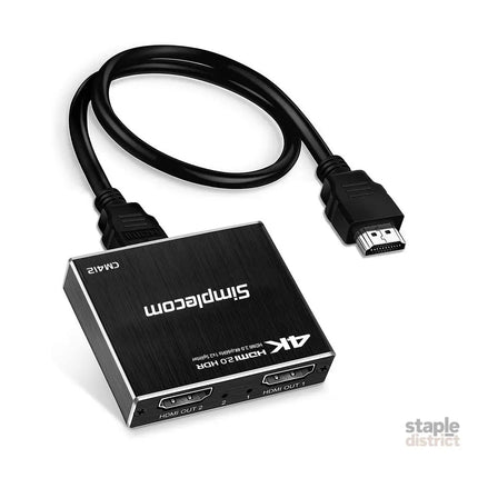 Simplecom CM412 HDMI 2.0 1x2 Splitter 1 IN 2 Out 4K@60Hz HDR10 2 Port HDMI Duplicator - Appliances > TV > TVs &