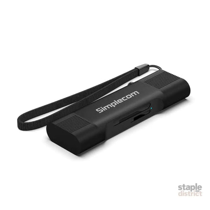 Simplecom CR402B SuperSpeed USB-C and USB-A Dual Slot Card Reader for SD MicroSD USB 3.2 Gen 1 - Electronics >