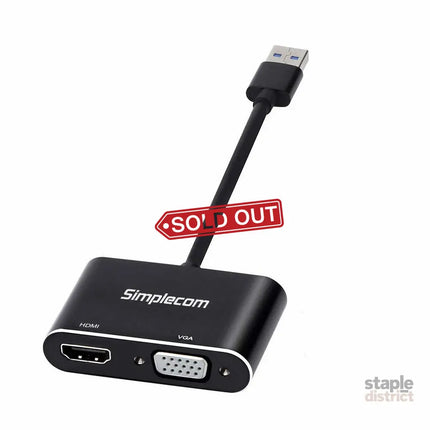 Simplecom DA316 USB 3.0 to HDMI + VGA Video Card Adapter Full HD 1080p - Appliances > TV > TVs & Accessories