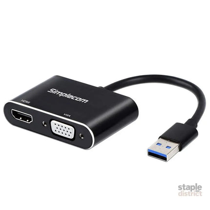 Simplecom DA316 USB 3.0 to HDMI + VGA Video Card Adapter Full HD 1080p - Appliances > TV > TVs & Accessories