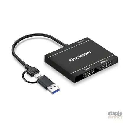 Simplecom DA327 USB 3.0 or USB-C to Dual HDMI Display Adapter for 2x 1080p Extended Screens - Appliances > TV > TVs &
