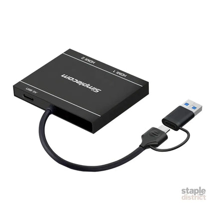 Simplecom DA327 USB 3.0 or USB-C to Dual HDMI Display Adapter for 2x 1080p Extended Screens - Appliances > TV > TVs &