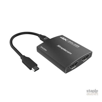 Simplecom DA330 USB-C to Dual HDMI MST Adapter 4K@60Hz with PD and Audio Out - Appliances > TV > TVs & Accessories