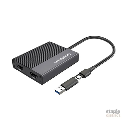 Simplecom DA369 USB 3.0 or USB-C to Dual 4K HDMI 2.0 Display Adapter for 2x 4K@60Hz Extended Screens - Appliances > TV