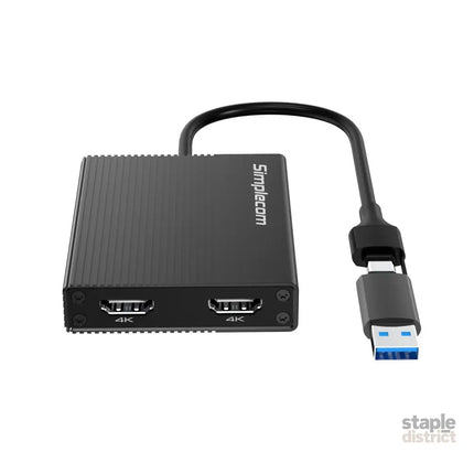 Simplecom DA369 USB 3.0 or USB-C to Dual 4K HDMI 2.0 Display Adapter for 2x 4K@60Hz Extended Screens - Appliances > TV