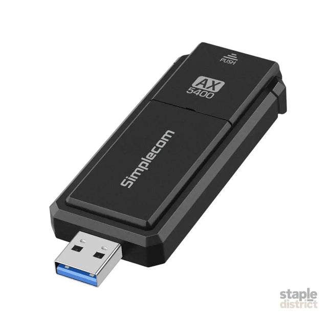 Simplecom NW812v2 AX5400 Tri-Band WiFi 6E USB Adapter with Foldable Antenna - Electronics > Computers & Tablets >