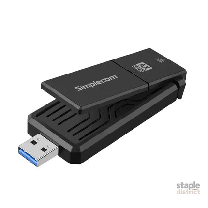 Simplecom NW812v2 AX5400 Tri-Band WiFi 6E USB Adapter with Foldable Antenna - Electronics > Computers & Tablets >