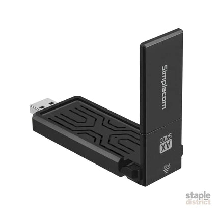 Simplecom NW812v2 AX5400 Tri-Band WiFi 6E USB Adapter with Foldable Antenna - Electronics > Computers & Tablets >